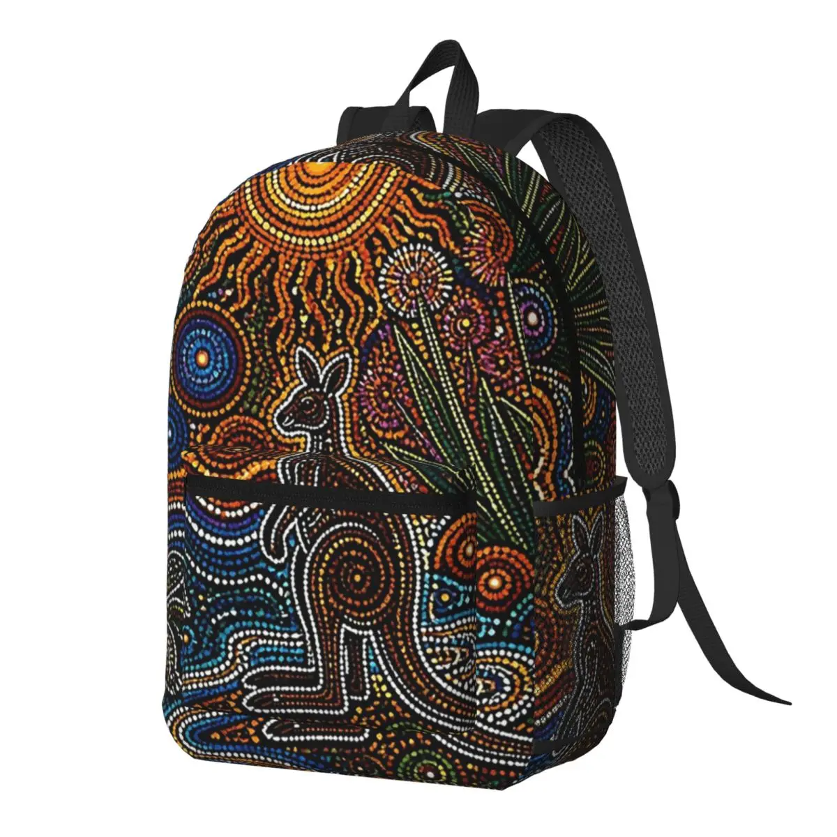 Women'S Kangaroo Bags - Aboriginal Kangaroo Abstract Australian Rucksack, Tagesrucksack,