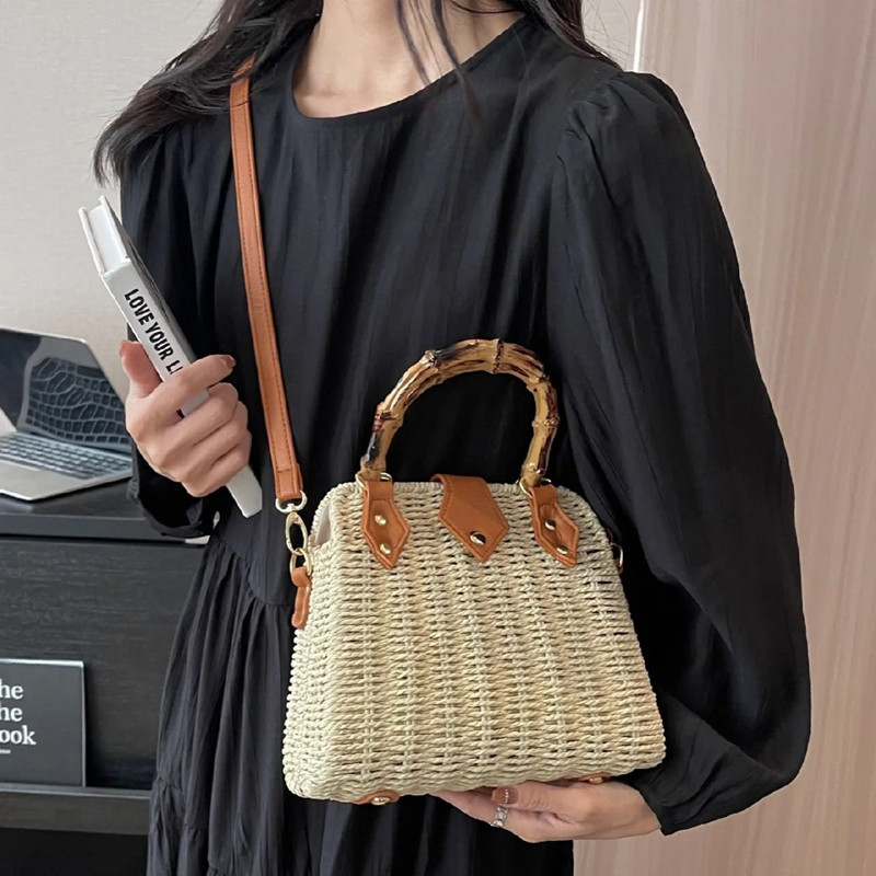 Women Bags Trend 2025 - 2025, luxuriöse Designer-Handtaschen aus handgewebtem Rattan