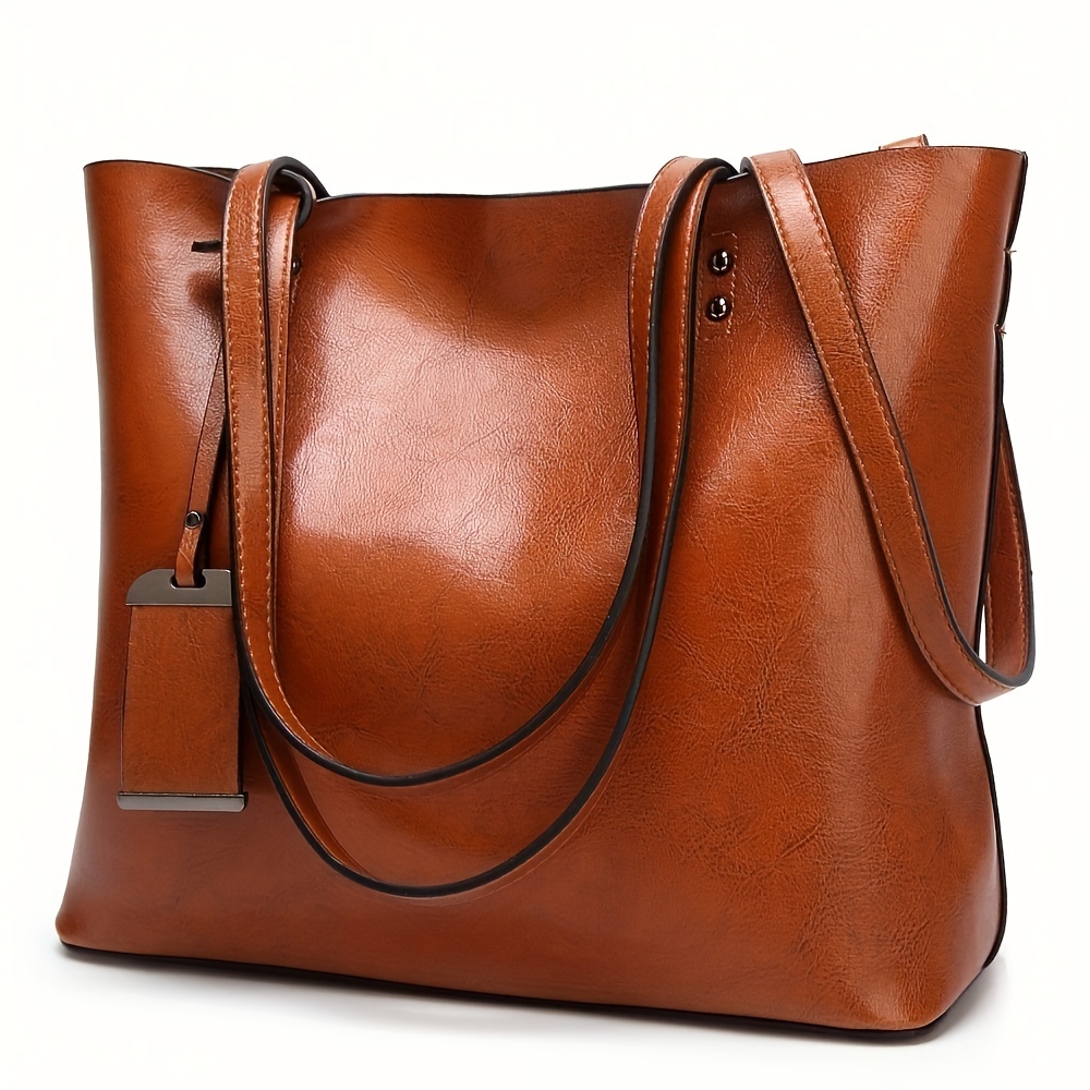 Women Bags For Work - Modische klassische Retro Leder Damen Einkaufstasche