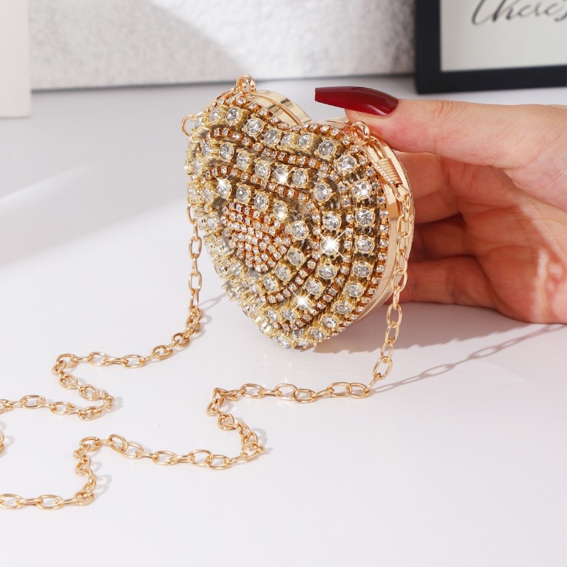 Mini herzförmige Diamantfassun – Women'S Evening Bags Bewertung und Preis